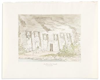 [Travel] Smith, Charles Hamilton (1776-1859) Collection of Fifteen Watercolor Drawings of Ancient Egyptian Ruins.